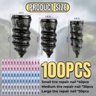 100pcs Tire Repair Rubber Nails Tyre Puncture Repair Screws Kit With Screwdriver