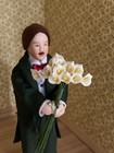 1 12 Dollhouse Miniature Lot Of 12 Long Stem Peace Lily Flowers For Vases Garden