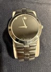 Movado Museum Swiss Made Quartz Analog Black Dial Stainless Steel Bracelet