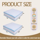 Memory Foam Couch Cushion Replacement 24x24x6 Inch High Density 25d Foam