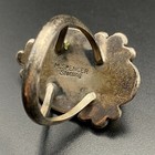 Vintage Navajo Native Spencer Sterling Silver Hand Stampwork Ring Size 8 75