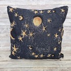 Vintage 90s Celestial Sun Moon Stars Tapestry Throw Pillow Cosmic Whimsigoth