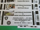 Las Vegas Raiders- 2020 Inaugural Nfl Season Fantasy Tickets 8 Home Games   Chip