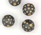 12mm Round Pave Diamond Beads 925 Silver Handmade Diamond Findings 14k Gold Bead