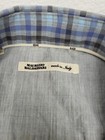 Maurizio Baldassari Italian Shirt Mens Extra Large Blue Check Plaid Lightweight
