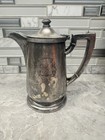 Vintage Savoy Hilton Hotel 6 1 2  International Silver Soldered Lidded Pitcher