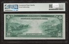 1914  10 Federal Reserve Note Kansas City Fr  940 - Pmg 63 Epq Great Embossing