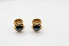 Black And Gold Tone Snap Style 1 20 12k Gold Filled Fronts Vintage Cuff Links