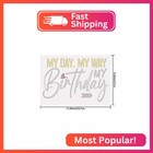 Superdant Birthday Iron On Rhinestones For Clothes My Day My Way Crystal Heat Tr