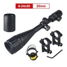 6-24x50 Aoeg Hunting Riflescope Optical Scope Red Green Illuminated 20mm Rail
