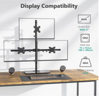 Freestanding Triple Monitor Mount  Fully Adjustable Three Monitor Desk Mount