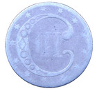 1852 Us Silver Three Cent Piece   trime 