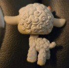 Littlest Pet Shop  376 White beige Face Lamb W  Pink Bow Blue Eyes Rare  Loose 