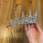 Princess Women   s Silver Rhinestone Tiara Crown New Birthday