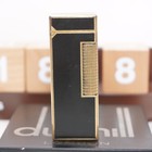 Dunhill Rollagas Lighter Gold black Lacquer _ultrasonically Cleaned_working