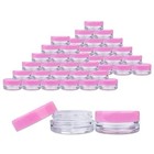 500 Pieces 3 Gram 3ml Plastic Pink Cosmetic Lotion Cream Sample Jar Containers