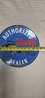 Vintage Authorized Jeep Dealer Porcelain  Sign 12  Round Automotive 
