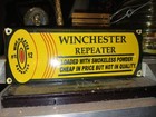 Vintage Winchester Porcelain Sign Shot Gun Ammo Cartridges Rifle Firearm Hunting