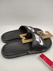 Nike Benassi Jdi Slides Black White Mens Size 10 Sandals Brand New With Tags