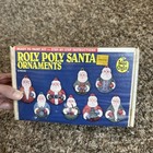 Vtg Wee Crafts Roly Poly Santa Figures   21002 Ready To Paint 8 Pieces New