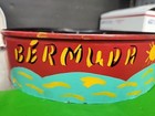 Vintage Handpainted Steel Pan Drum From Bermuda Calypso Folk Art  11 5 