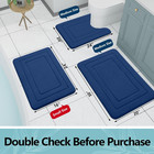 Memory Foam U-shaped Toilet Rugs 24  X 20   Super Soft Absorbent Contoured Bathr