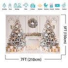 7x5ft Christmas Interior Photography Backdrop White Christmas Fireplace