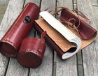 7x5 Vintage Handmade Scroll Leather Journal Travel Diary Leather Bound Notebook