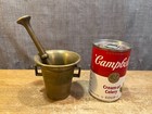 Antique Brass Mortar And Pestle Skul Tuna No 3 Vintage Pharmaceutical Apothecary