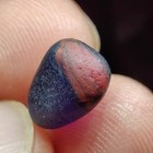 Deep Cobalt Blue With Red Swirl-rare Lil  Multi - Real Davenport Beach Sea Glass