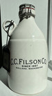Filson Ceramic Growler Ballard Exclusive White  Os 64 Oz  Nwt Msrp  150