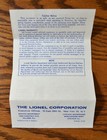 Lionel Postwar 3419-43 10-59 Helicopter Operating Car Instructions Ln