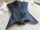 Antique Vintage Victorian Boot Spats 12 Wood Button Wool Brown Gaiters