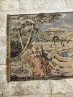 Vintage Victorian Tapestry Made In Belgium Courtyard romantic Scene56x19