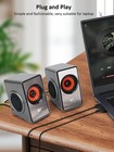12w Mini Computer Speakers With Stereo Sound - Usb Powered 3 5mm Jack Output
