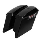 Gloss Black Stretched Saddlebags With Speakers For Harley Road King 2014 2024