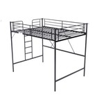 Metal Loft Bed With Built-in Ladders Loft Bed Full Size For Adults Kids Teens