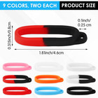 18pcs 9 Colors Anti-lost Silicone Rubber Rings Holder Multipurpose Adjustable Ca
