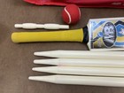 Youth Cricket Set - Bat Stumps Ball Bag - Mb Malik Team Junior Kids Practice
