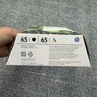 Hp  65 2pack Combo Ink Cartridges Black And Color Hp65 New Genuine