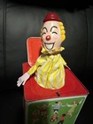 Non-working Vintage  Metal 1970 Hasbro Romper Room Clown Jack In The Box Japan