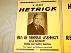 Vtg 1960 s W  Brady Hetrick Mifflin   Centre County Campaign Signs Posters