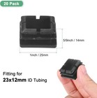 20-pack Tubing End Caps  1 X 1 Inch Plastic Square Hole Plugs Inserts For Chair 