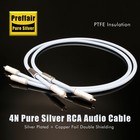 Pair Pure Sterling Silver Rca Cable Hi-end Rca Connector Audio Interconnect Wire