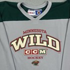 Vintage Minnesota Wild Ccm Hockey Jersey Gray Size Xxl