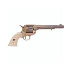 22-1281l Denix Old West Replica Gold Engraved Revolver Non-firing Gun
