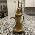         vintage  Dallah  Brass Tea   Coffee Pot  India  Middle Eastern  Nice Patina
