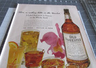 1949 Old Forester Kentucky Straight Bourbon Whisky W orchid Vintage Print Ad