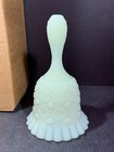 Fenton Daisy   Button Custard Glass Bell   Original Box - Glows