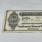 1909 Farmer s   Merchant s Bank Check  20348 Continental National Bank  Kg Jd